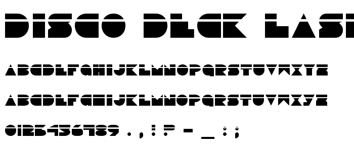 Disco Deck Laser font
